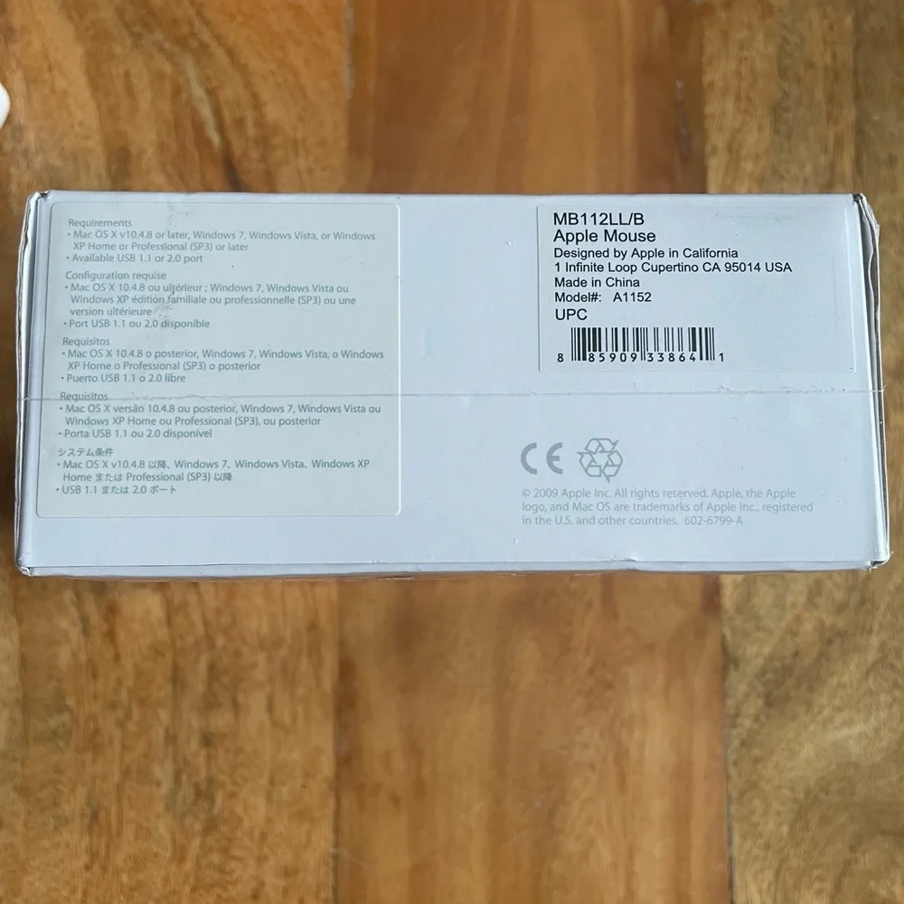 Apple Mighty Mouse A1152 Wired USB Mouse – NEW Sealed Vintage Apple